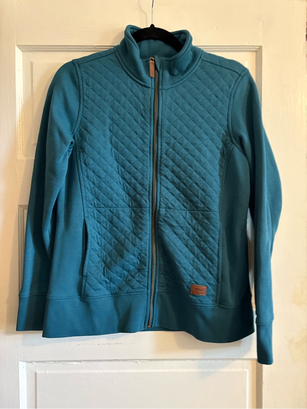 L.L. Bean Teal Quilted full zip jacket S